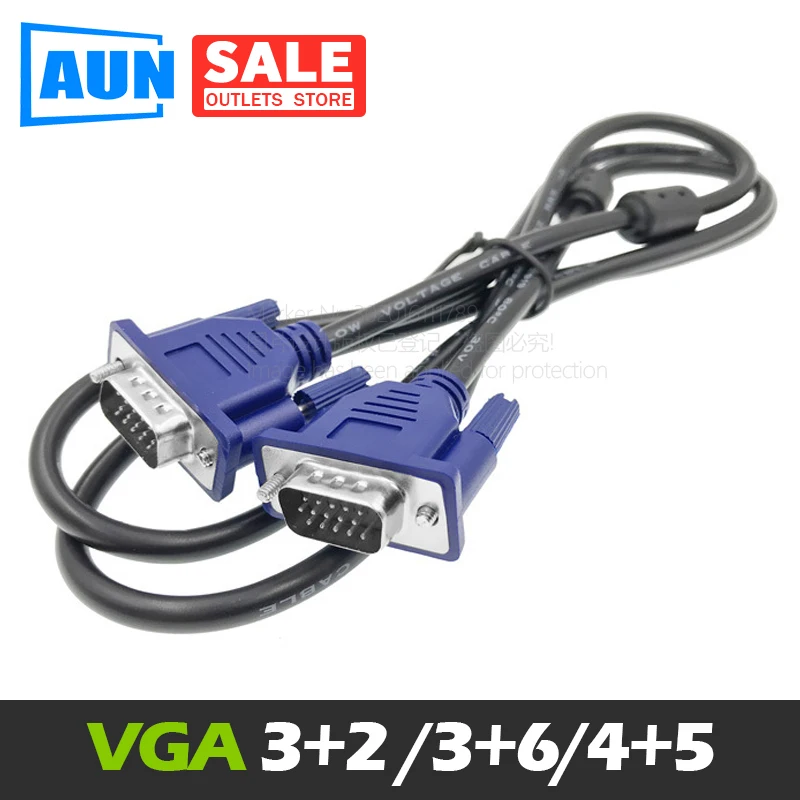 AUN 1 5 м/3 м/5 м кабель VGA со штыревыми соединителями на обоих концах для подключения