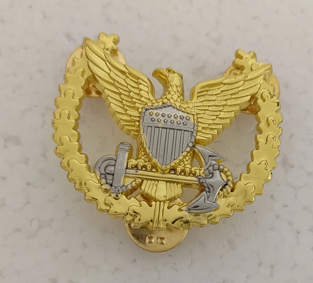 Значок команды береговой охраны США ASHORE BADGE INSIGNIA PIN-Размер регулирования |