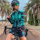 Женская веломайка триатлонный комбинезон, кожаный костюм с длинным рукавом, униформа для горного и шоссейного велосипеда, летний профессиональный велокостюм, велосипедная одежда
