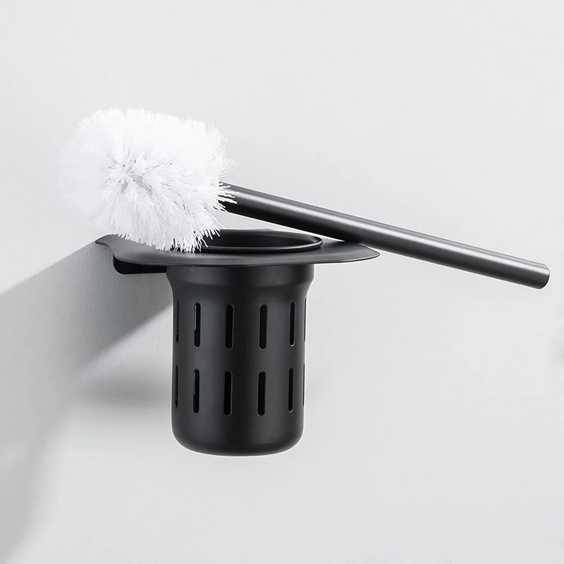 langyo bathroom toilet brush holder set blacksilverygrey wall mounted clean tool bathroom toilet brush set collection free global shipping