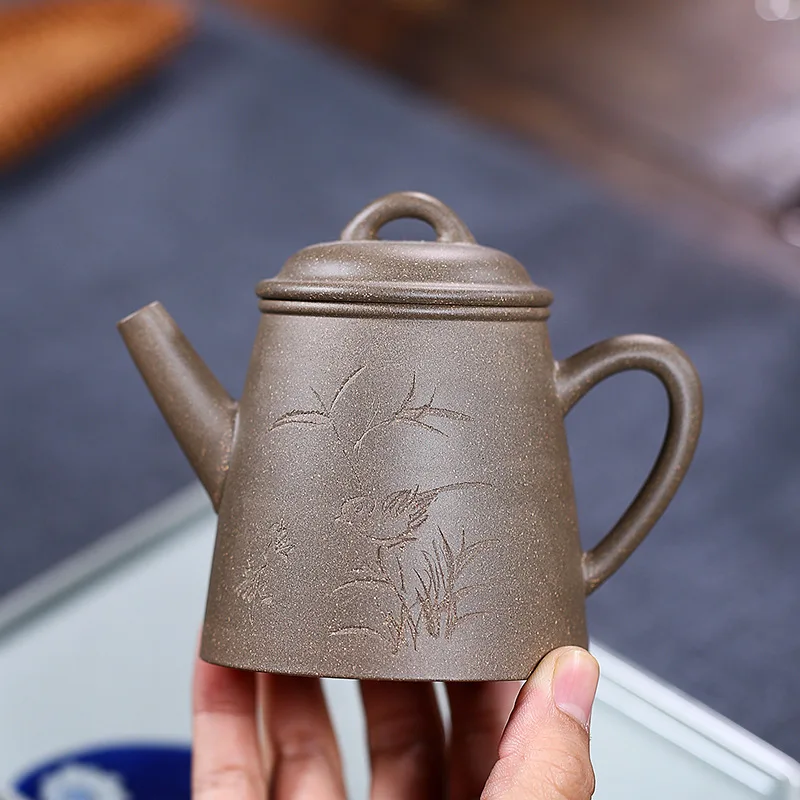 

Yixing raw ore purple clay teapot famous hand Qin Quan teapot Kung Fu teapot