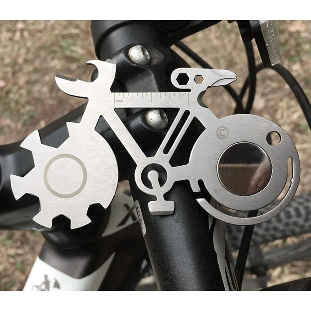 Купи Bike Tool Card Cycling Shaped Repair Tools 4/5/6/7/8.5cm Multi-purpose Bicycle Repair Wrench with opener and keyhole за 36 рублей в магазине AliExpress