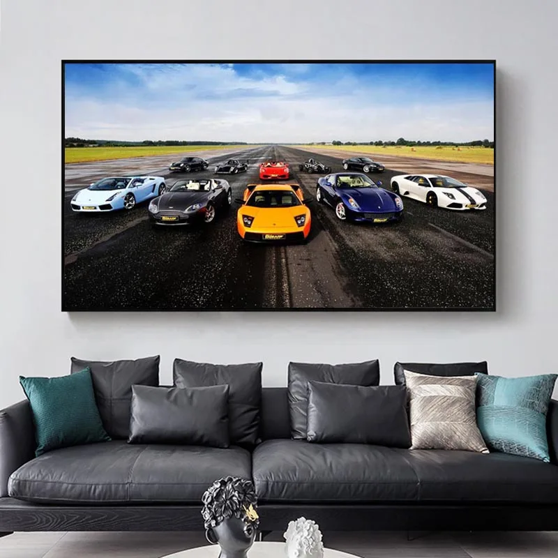 

Cool Classic Super Car Sports Car Poster Print Wall Art Canvas Paintings Wall Art for Living Room Home Decor (No Frame)