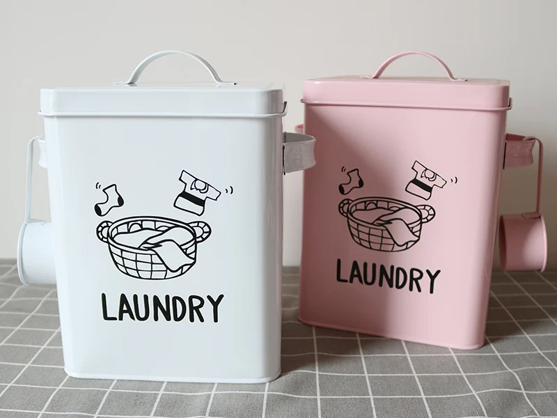 Квадратный стиральный порошок ящик для хранения с ложкой риса по производству