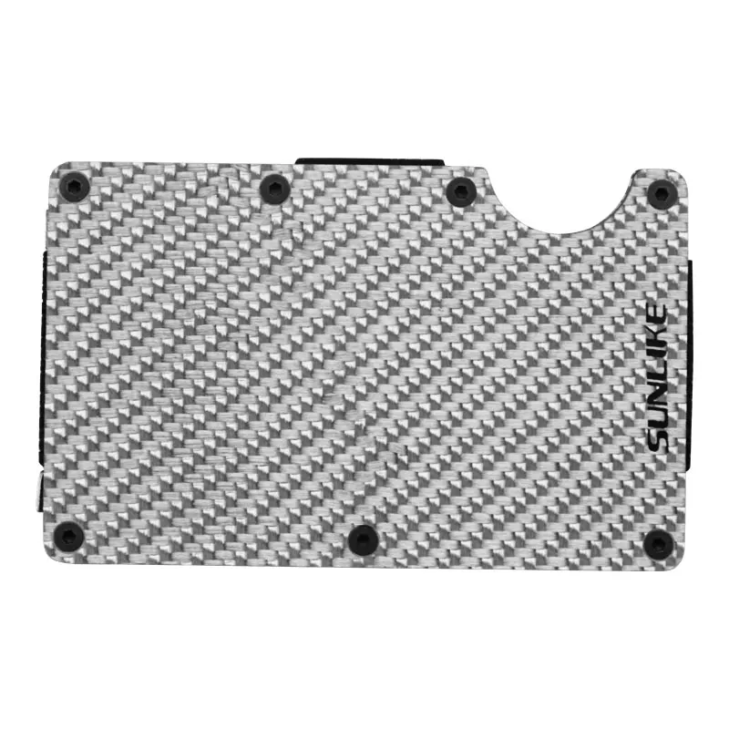 

Simple And Fashionable New RFID Non-Scanning Metal Carbon Fiber Wallet Men's Credit Card Holder