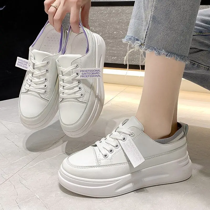 

Sports Anti-Slip Women's Shoes 2021 Spring Student White Shoes Platform Sneaker Women Shoes