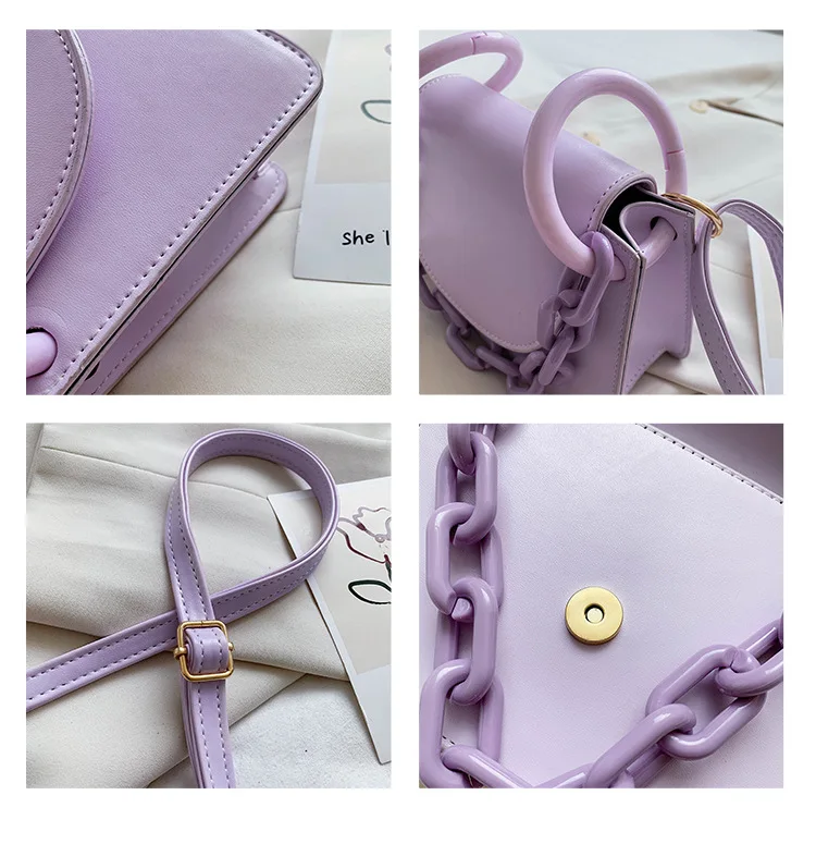 

PU Leather 2020 New Female Bag Trendy Messenger Bags Fashion One-shoulder Chain Handbag Multi-functional Versatile Mochila Mujer