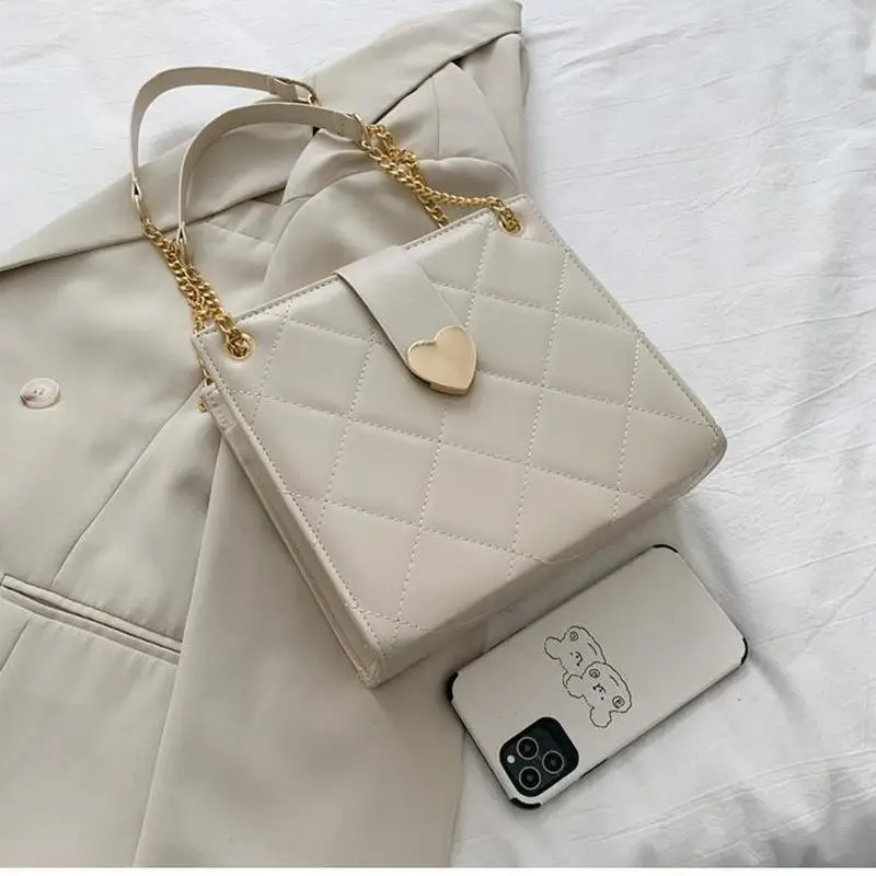 

Small Ladies Crossbody Bags Satchel Chain Hasp Flap Women Shoulder Bag Leather Messenger Bag Female Fashion Plaid