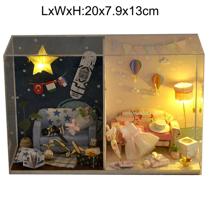 Деревянный Кукольный дом мебель Diy 3D миниатюрный сборный кукольный домик игрушки