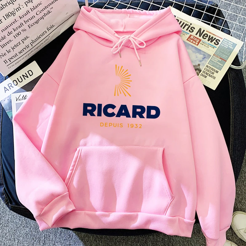 Autumn Winter RICARD Green Hoodie Clothes Women Sweetshirts Aesthetic Harajuku Pullovers Long Sleeve Top Warm Vintage Jacket