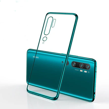 Чехол для Xiaomi Mi Note 10 Pro мягкий прозрачный тонкий защитный чехол из ТПУ с покрытием