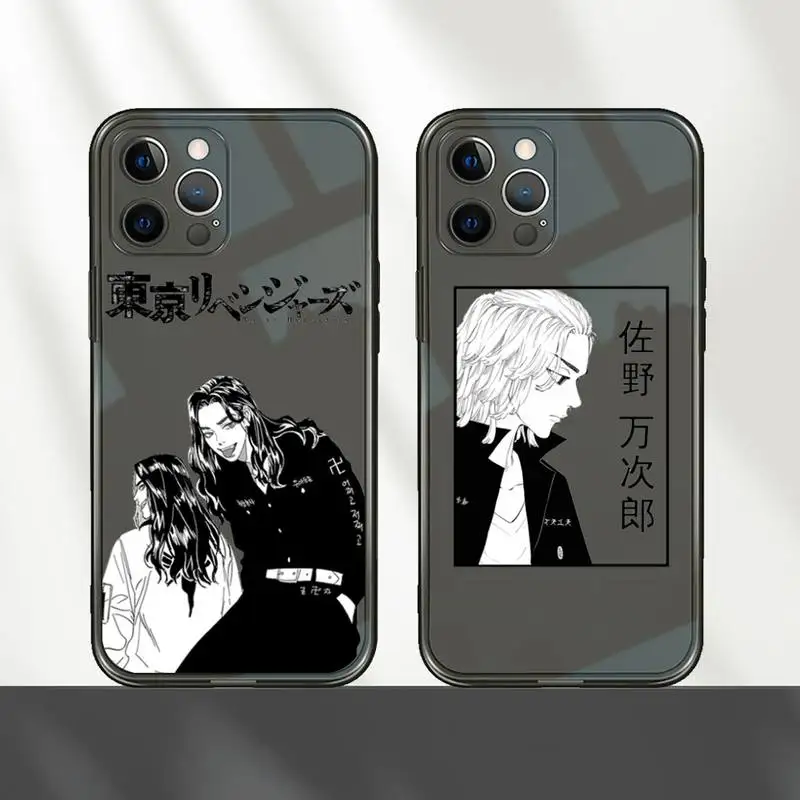 

Tokyo Revengers manjiro sano Phone Case For iPhone 12 11 8 7 mini pro X XS XR MAX Plus Black Transparent Cover