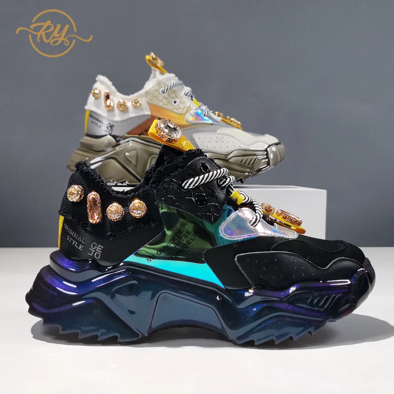 RY RELAA Женская обувь Модные женские кроссовки Женские из натуральной кожи на