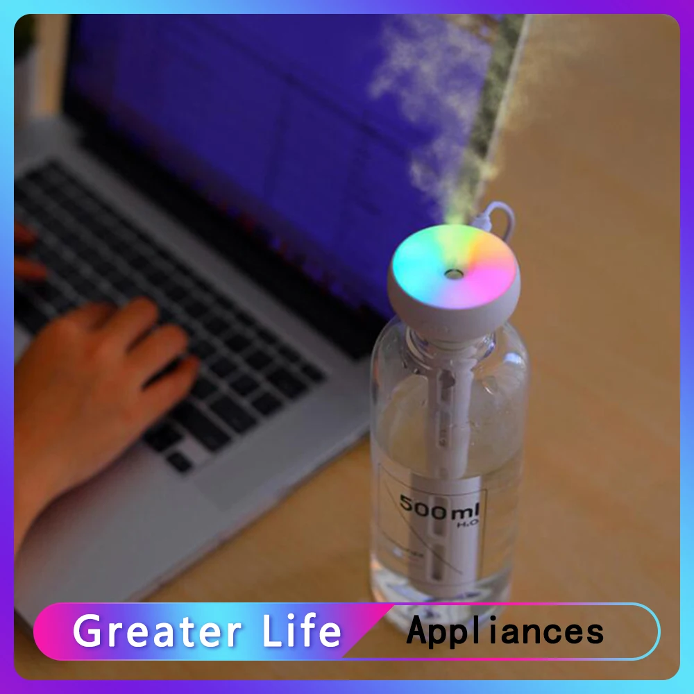 Портативный USB-увлажнитель воздуха в бутылке аромадиффузор мини-увлажнитель с