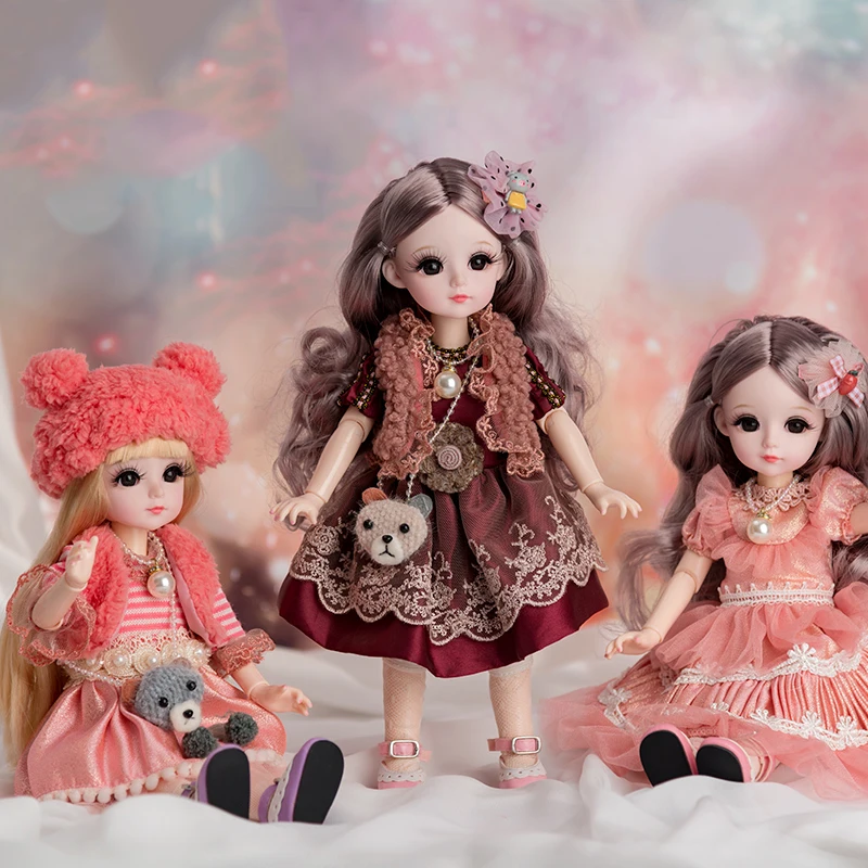 

1/6 BJD Doll Full Set Female Body Baby Dolls With Clothes Hairs Eyes Makeup Dolls Kpop Idol Surprise Toys Gifts For Kids Girls