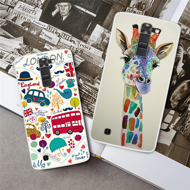 Ultra Slim Cartoon Animal Tiger Soft Silicone Phone Cases For LG K10 2016 Case Fundas K8 Cover K7 Coque |