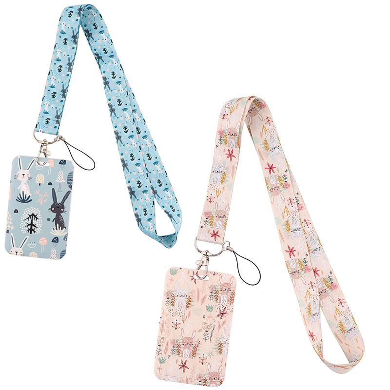

LX750 Animal Rabbit Lanyard Work Card Exhibition Membership Card Sling Certificate Holder Badge Long Neck Lanyard