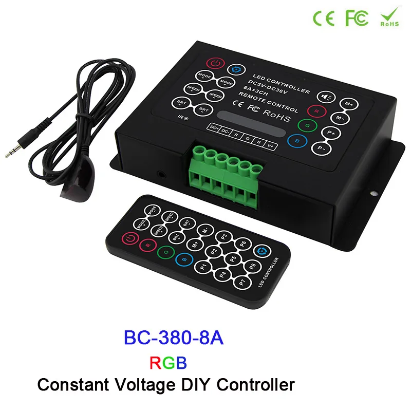 DC12V 24V 3CH CV Led RGB контроллер полосы 6A/8A led DIY с беспроводным пультом дистанционного