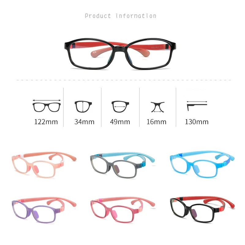 

Zilead 2021 New Silicone Glasses For Children With Non-Slip Belt TR90 Frame Spectacles Anti-Blue Light Eyeglasses Soft For Kids