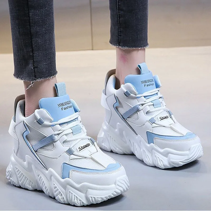 

Lucyever Hidden Heels Sneakers Women 2021 Summer New Breathable Mesh Casual Shoes Fashion Outdoor Mix Color Ladies Sports Shoes