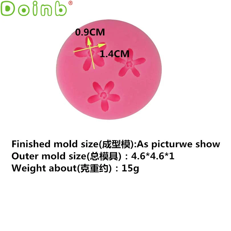 Мини 3 отверстия цветок Силиконовая Форма Sugarcraft Инструменты для украшения тортов