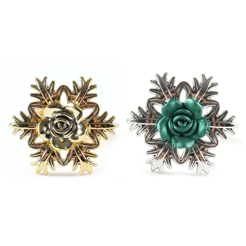 

2021 New 6pcs Christmas Snowflake Napkin Ring Napkin Holder Buckle for Xmas Dinners Party