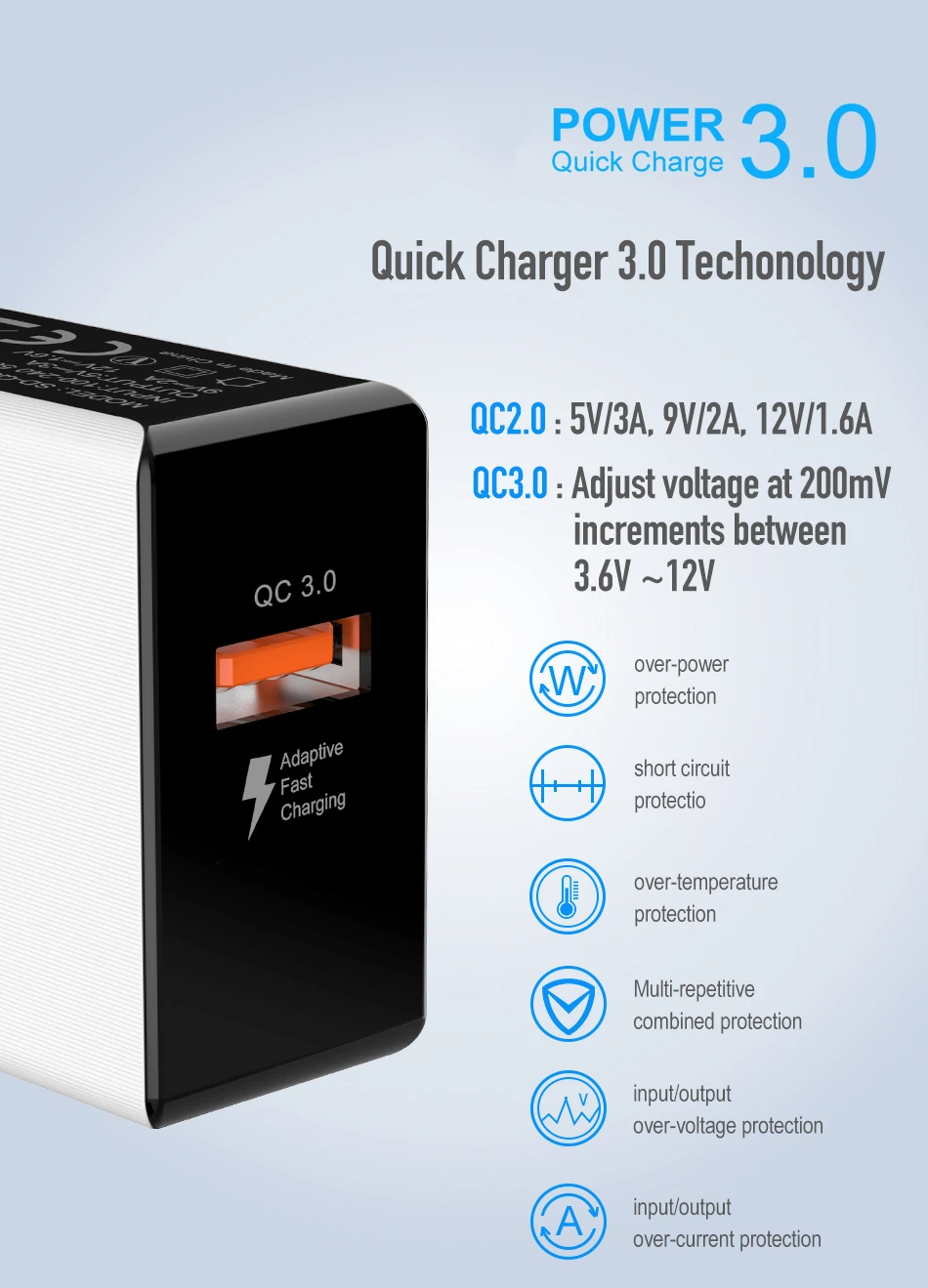Jellico QC 3,0 USB быстрое зарядное устройство для телефона дорожный настенный адаптер 18 Вт QC3.0 FCP универсальный для Xiaomi iPhone samsung huawei EU штекер