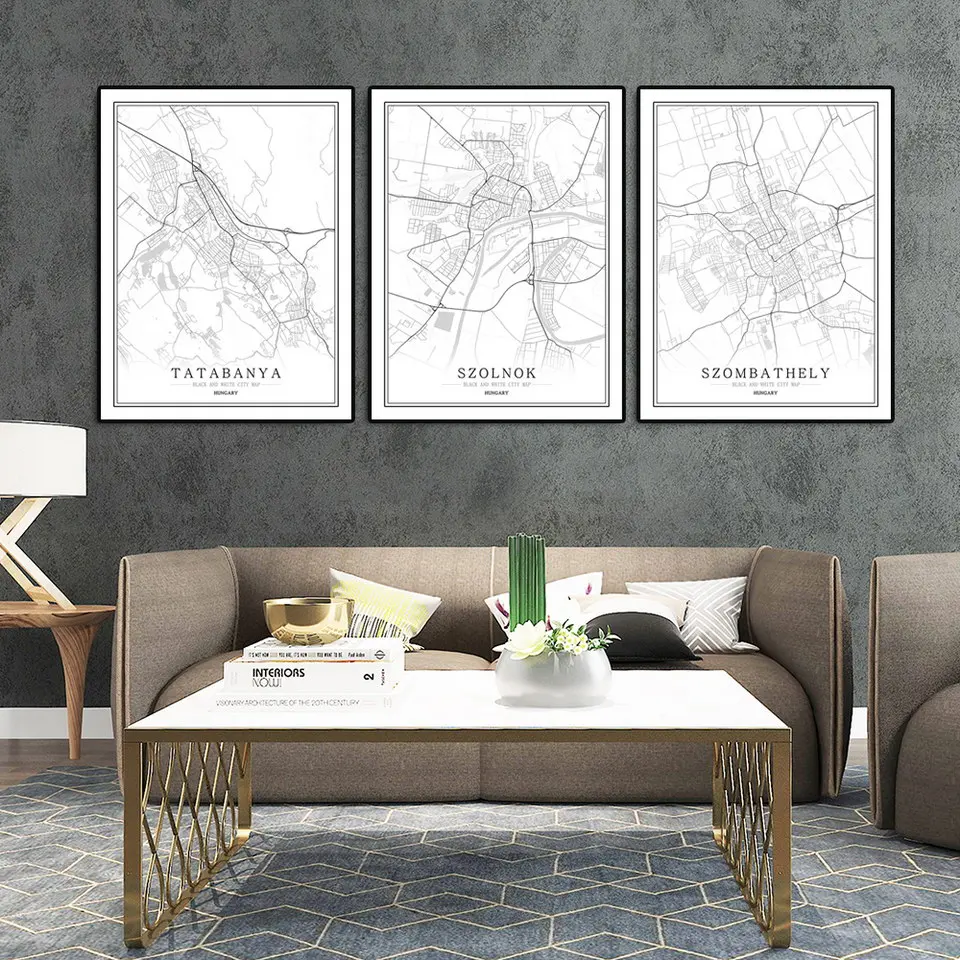 Венгрия черно-белая фотография скандинавский постер для гостиной Будапешт эгер