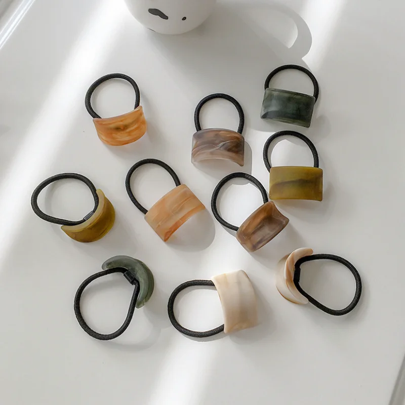 

Женская эластичная резинка для волос, с мраморным узором