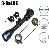 3 9x40 optical sight 1120mm rail spotting scope for rifle hunting redgreenblack crosshair telescopic sight riflescopes