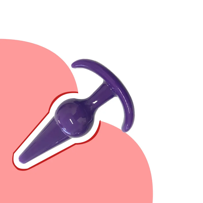 Три цвета SM Мягкая силиконовая Анальная пробка большой средний и маленький объем