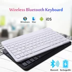 Беспроводная мини-клавиатура Bluetooth, клавиатура для ipad, телефона, планшета, резиновые колпачки, перезаряжаемая клавиатура для Android, ios, Windows