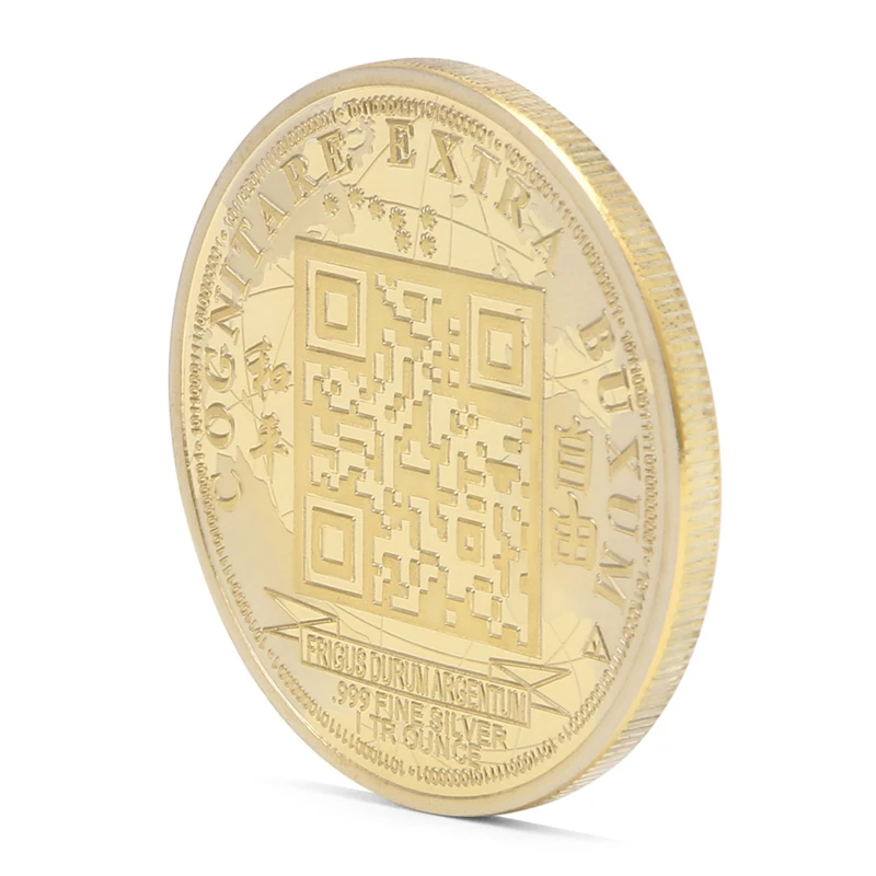 Peace Freedom Биткоин памятные монеты позолоченные Коллекционные монеты BTC Q9QA