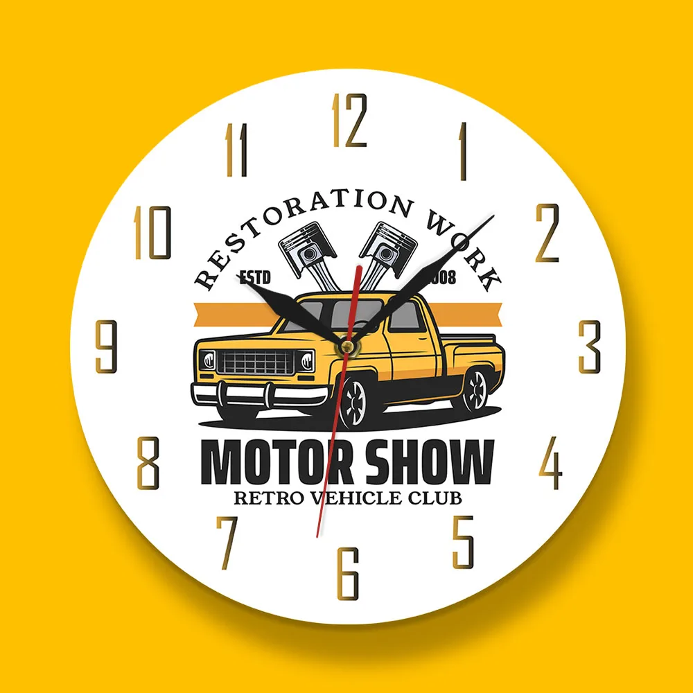 Реставрация работы желтый автомобиль стены искусства на заказ гаражные