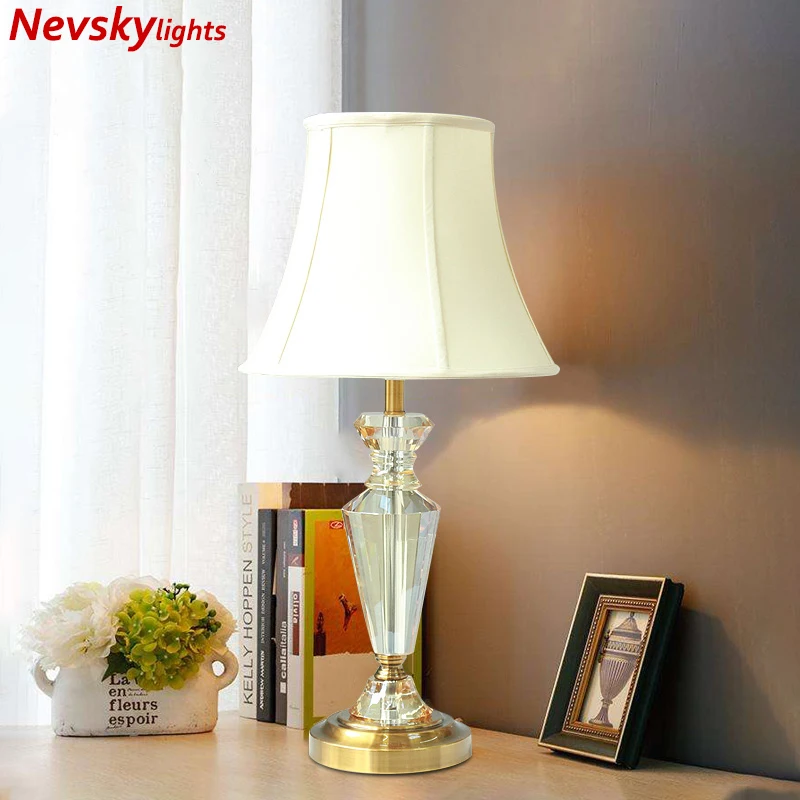Роскошные настольные светильники в гостиную хрустальная настольная лампа