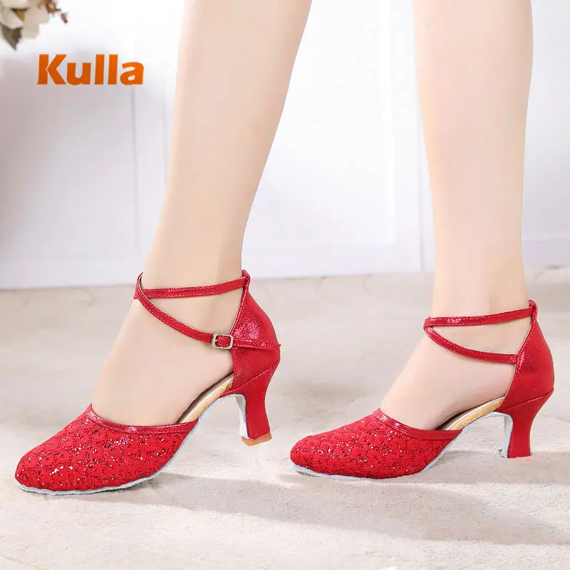 Туфли женские для латиноамериканских танцев закрытый носок бальные туфли танго