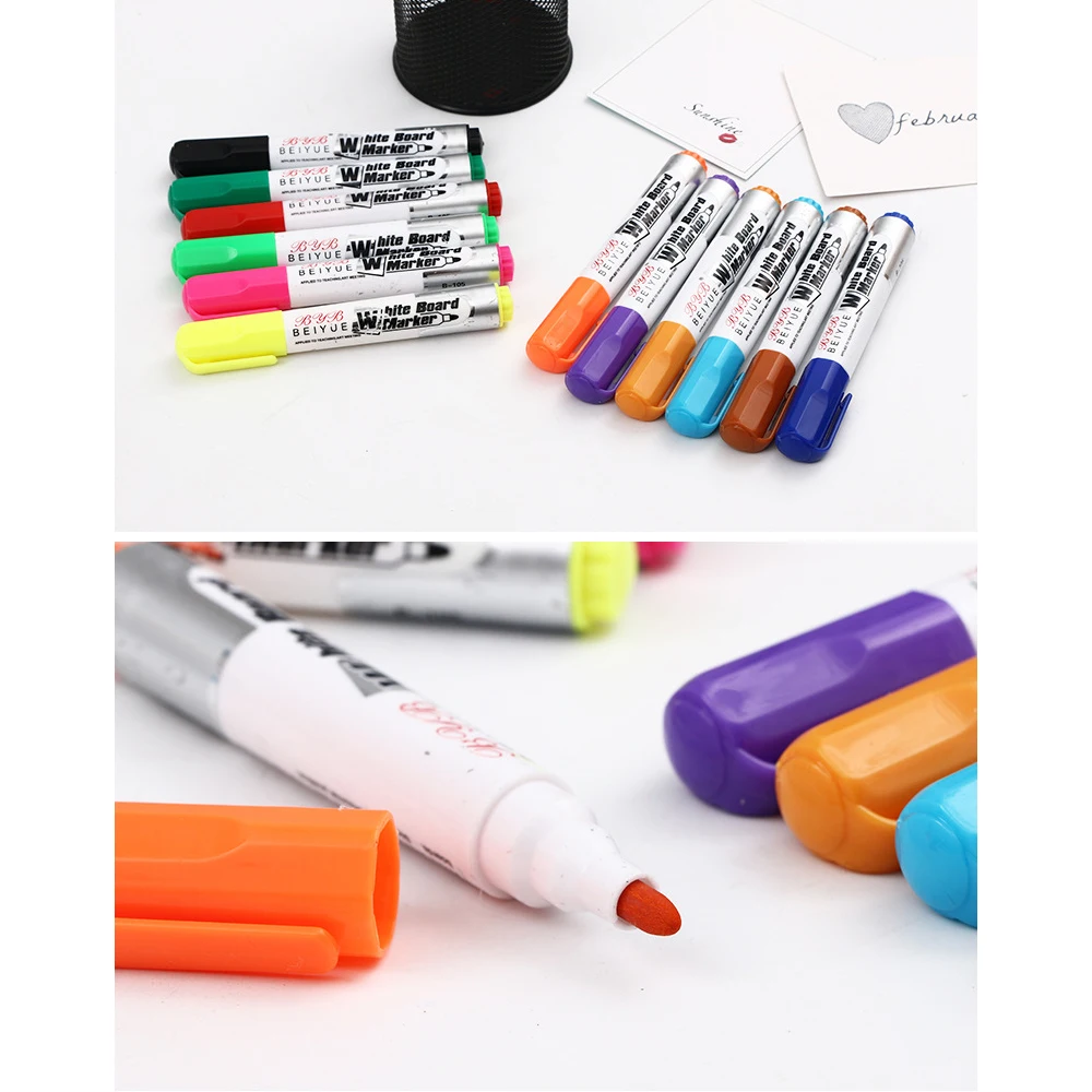 

Dry Erase Markers 12pcs Water-based Whiteboard Markers Fine Point Marker Erasable Low Odor Ink for Kids DIY Drawing