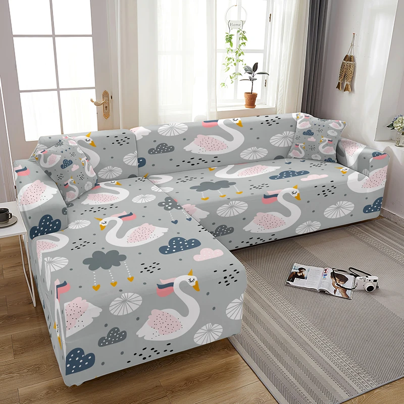 Cartoon Swan Print Elastic Couch Covers Dust-proof Washable Combination Slipcover Stretch 1/2/3/4 Seater Sectional Sofa Cover
Cartoon Swan Print Elastic Couch Covers Dust-proof Washable Combination Slipcover Stretch 1/2/3/4 Seater Sectional Sofa Cover