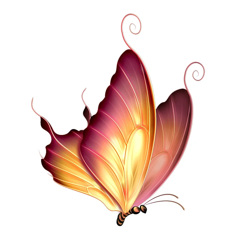 

Interesting and Beautiful Figure of Butterfly Car Sticker Car Motorcycle External Accessories Waterproof PVC Decals, 16cm*13cm