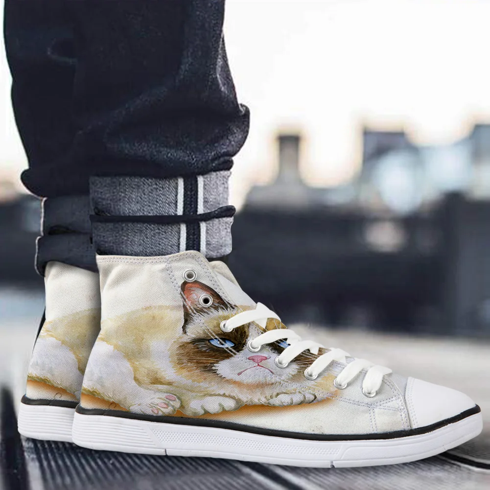 WHEREISART Женская полотняная обувь с героями мультфильмов изображением животных