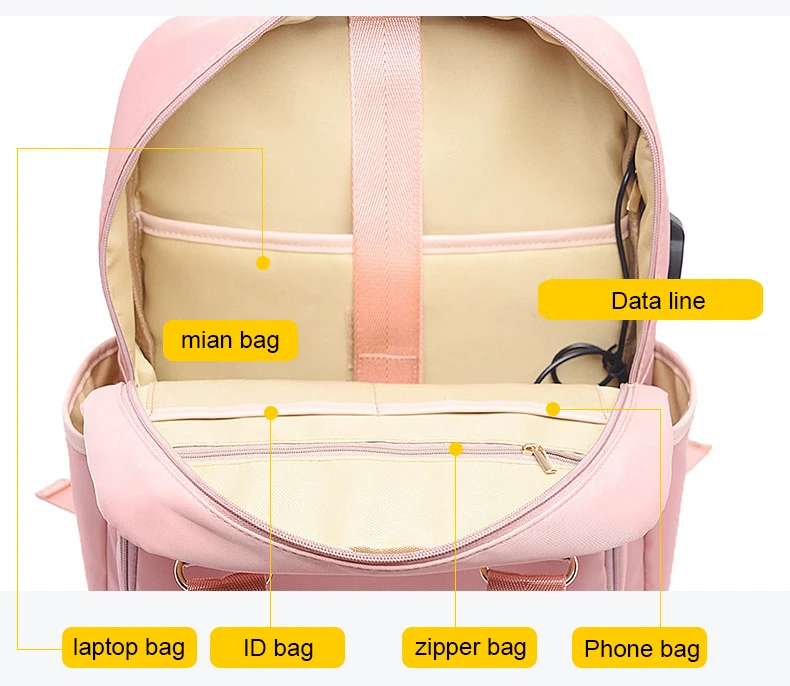

Casual 15.6"Laptop Backpack women Waterproof Fashion Backpack for girls Backpack Female large Bag Unisex Male bag R91610
