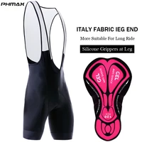 phmax pro women cycling bibs shorts italy silicon grippers at leg mountain bike gel padded tights pro bicycle pants under wear