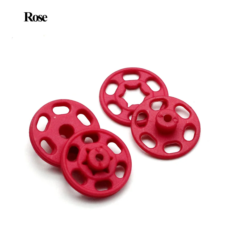 Rose 15 шт. 7 мм/10 мм/13 мм/15 мм/18 мм/21 мм маленькие абс пластиковые оснастки крепеж пресс-Кнопка шпильки Швейные аксессуары - Цвет: Rose