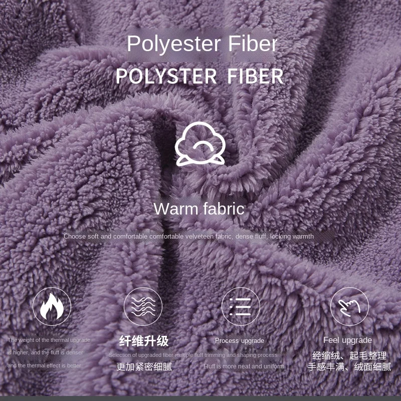 Cross Border Coral Velvet Pajamas Female Autumn and Winter Flannel Pajamas Pajamas Pajamas Set Thickened Couple's Home Clothes