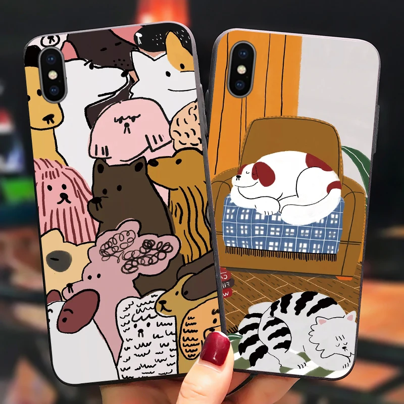 С милым мультипликационным принтом для huawei P20 P30 P10 P9 P8 Коврики 30 20 Lite P Smart Y6 Y7 Pro 2019