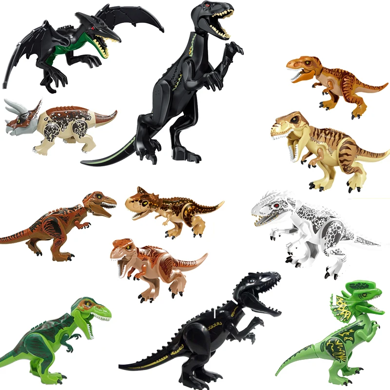 

Jurassic World Brutal Raptor Building Blocks Jurrassic World 2 Dinosaur Figures Bricks Toys For Children Compatible