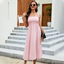 2022 novas mulheres sexy sem costas espaguete cinta vestido longo cruz com nervuras bandagem vestidos de festa boêmio streetwear (1)