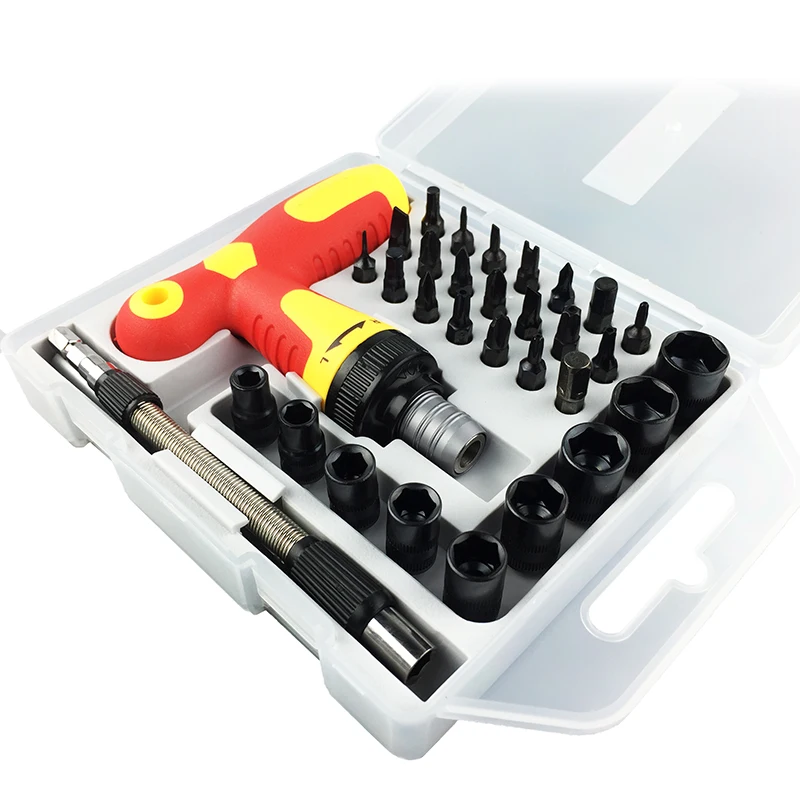 PARON 33 в 1 Мини отвертка с двойным приводом и храповым механизмом набор