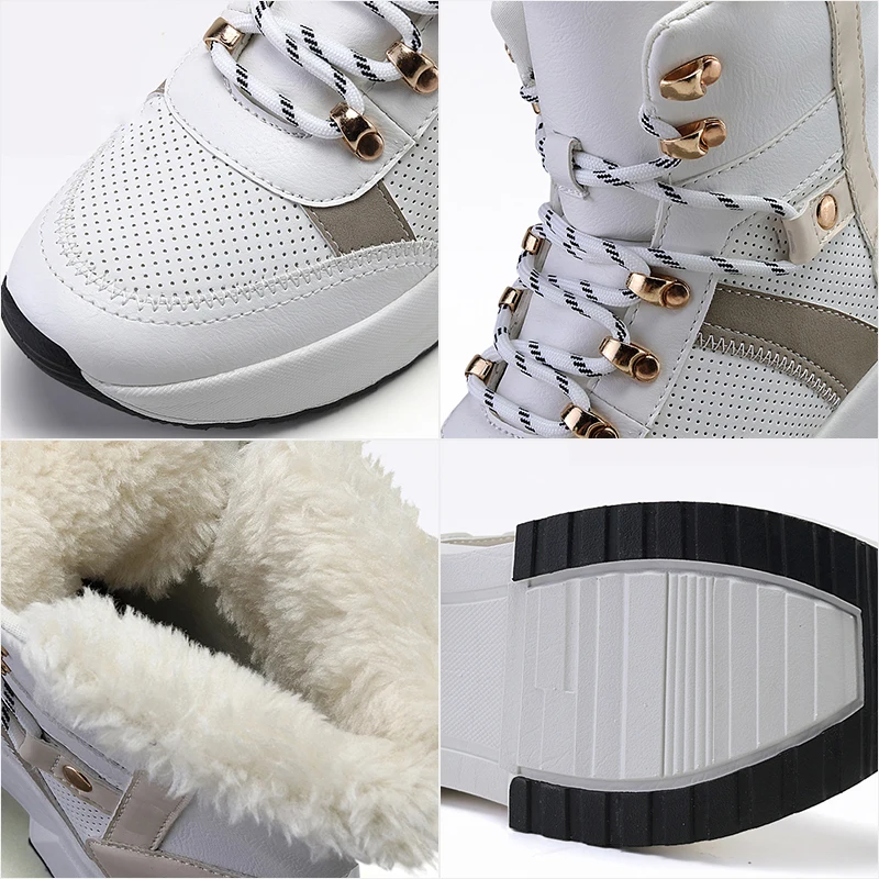 

Boots Female women shoes Mid Calf 2020 Winter British Wind Thick With Short Boots Motorcycle Martin shoes Female Snow Plush Boot