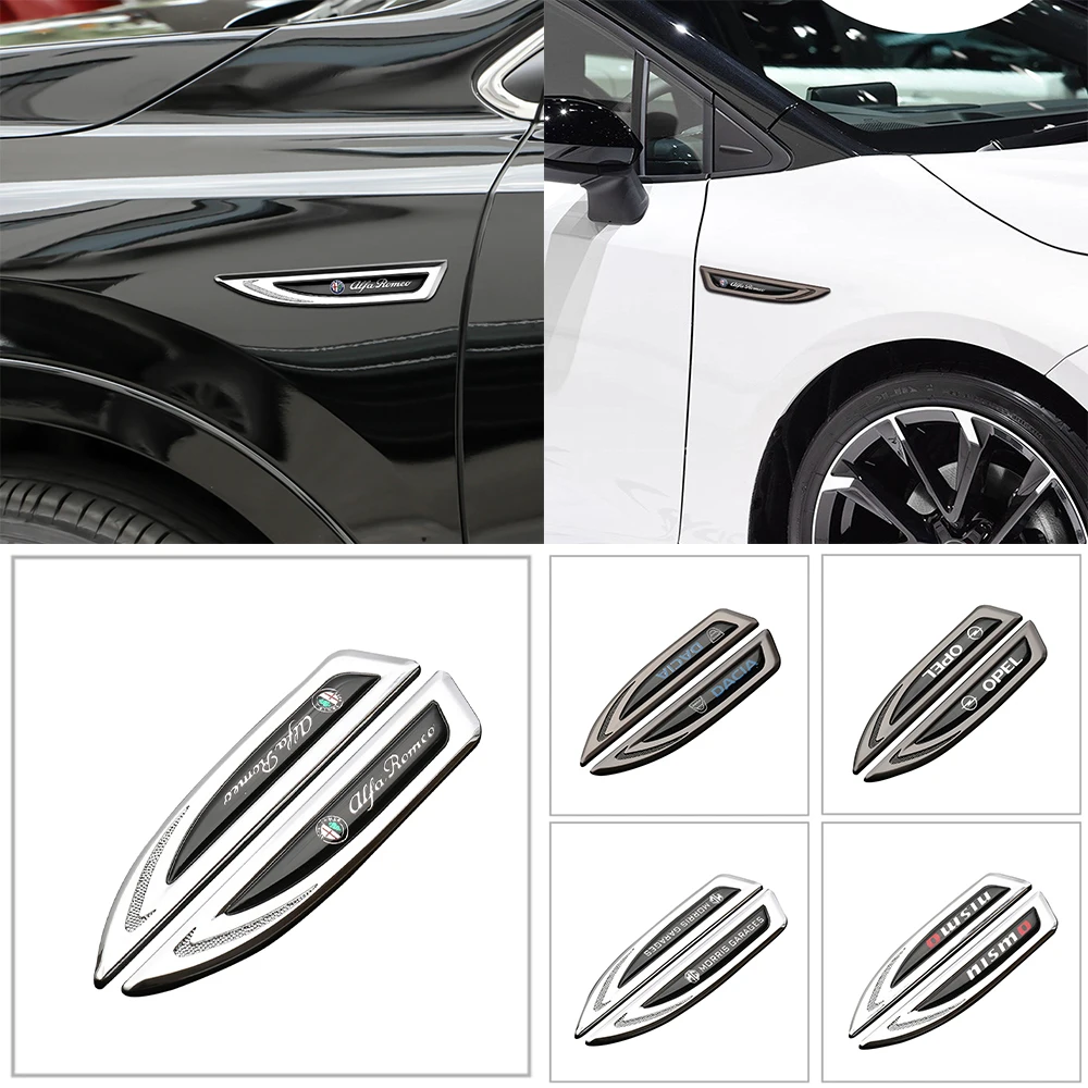 

2Pcs Car Styling Zinc Alloy Side Fender Sticker For Volkswagen VW Golf 4 5 6 7 GTI Tiguan Passat B5 B6 B7 CC Jetta POLO Touran